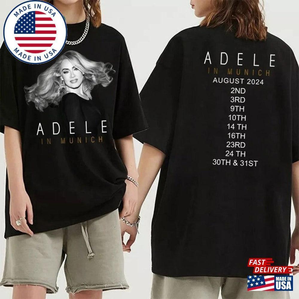 Adele In Munich Shirt Tour Fan Unisex 2 Sided